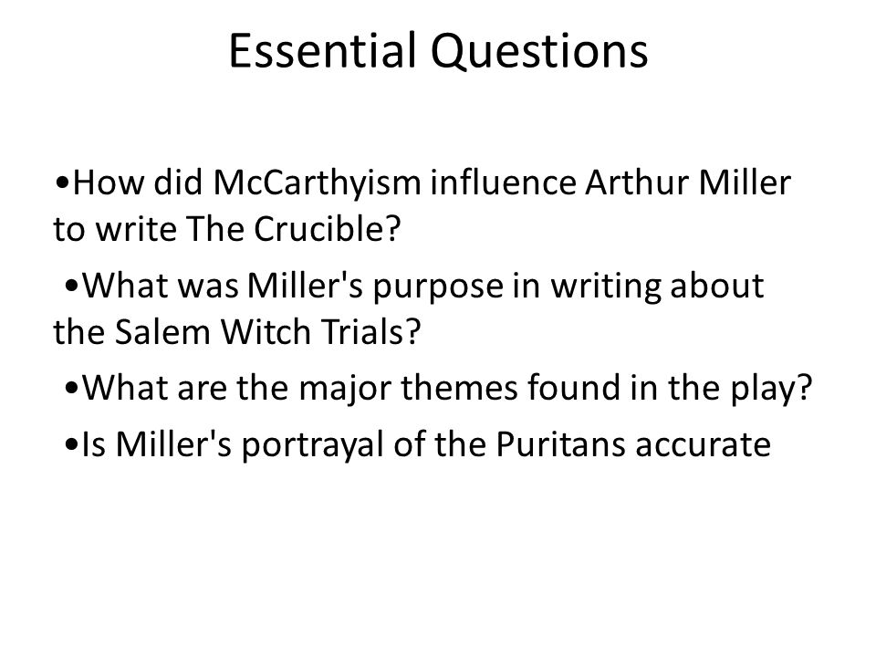 The Crucible, or How Arthur Miller Got the Salem Witch Trials Wrong